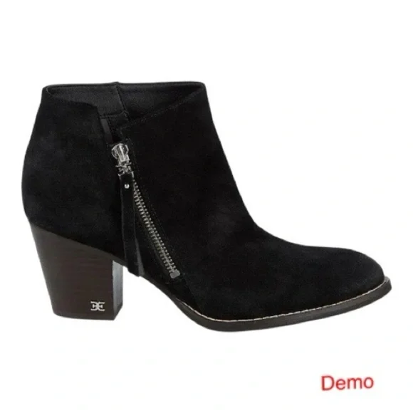 Sam Edelman, Macon, Black Ankle Boots - Picture 1 of 8